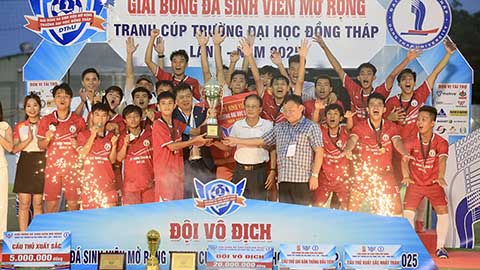  Thắng sau loạt luân lưu nghẹt thở, Trường ĐH sư phạm TDTT TP.HCM vô địch